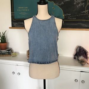 Lucky brand denim tank top XS